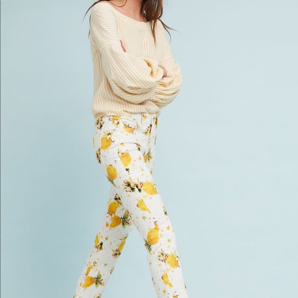 Pilcro Lemon Anthro High Rise Boot Cut Jeans 30 - Picture 2 of 9